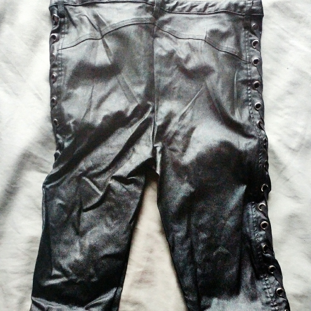 Forever 21 Black Side Lace Up Pants